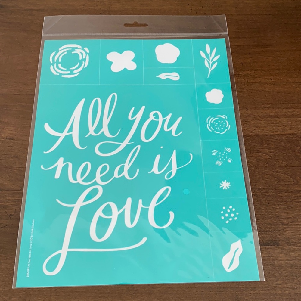 Chalk Couture size B transfer All You Need Is Love